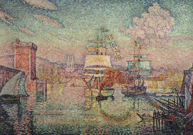 Paul Signac Entrance to the Port of Marseille oil painting picture